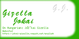 gizella jokai business card